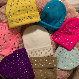 BLINGED OUT BEANIES! Lined in SATIN!